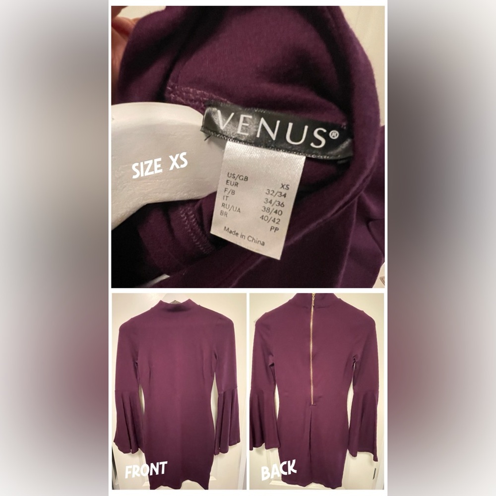 VENUS Deep Purple Long Sleeve Top
